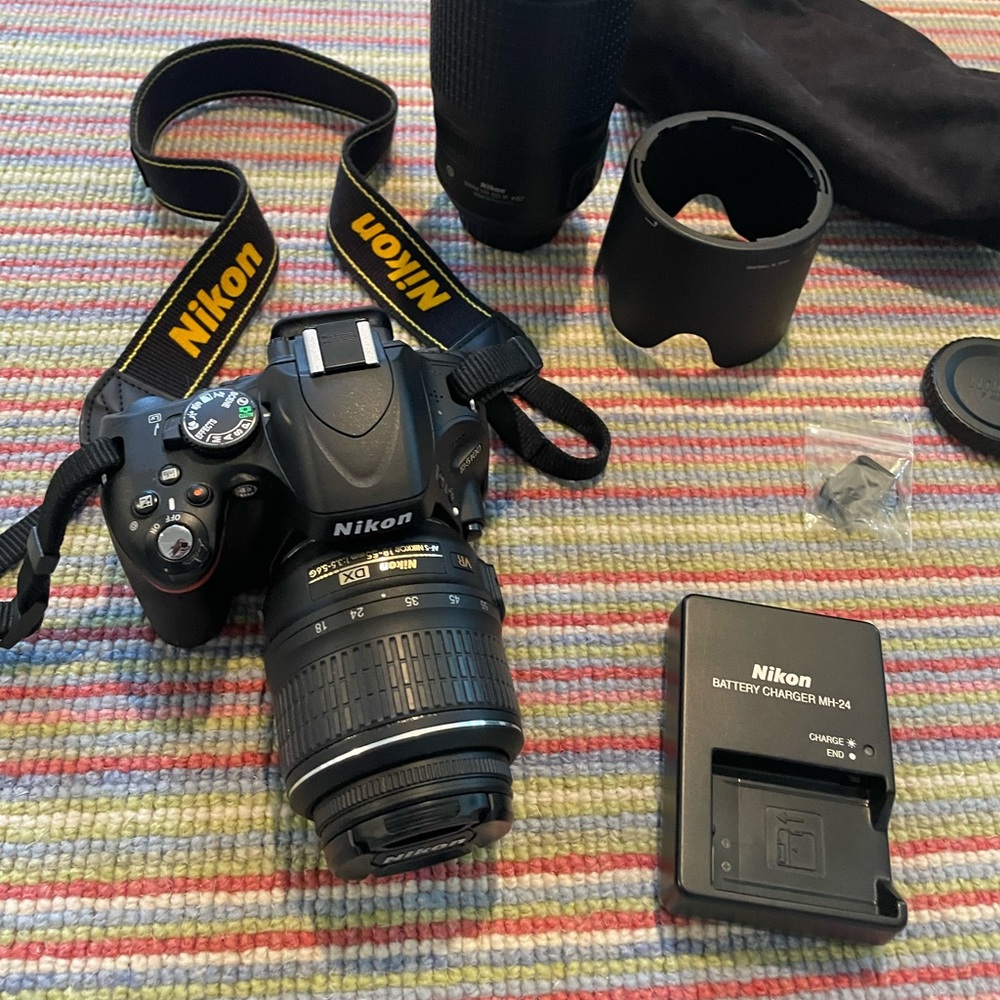 Nikon D5100 w/ standard AF-S Nikkor 18-55mm